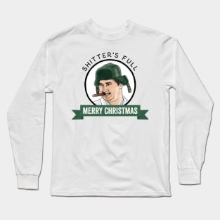 Christmas Vacations Cousin Eddie Shitter Was Full Merry Christmas Long Sleeve T-Shirt